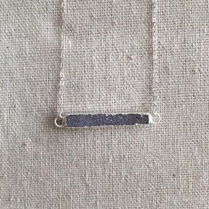 Necklace Druzy Bar